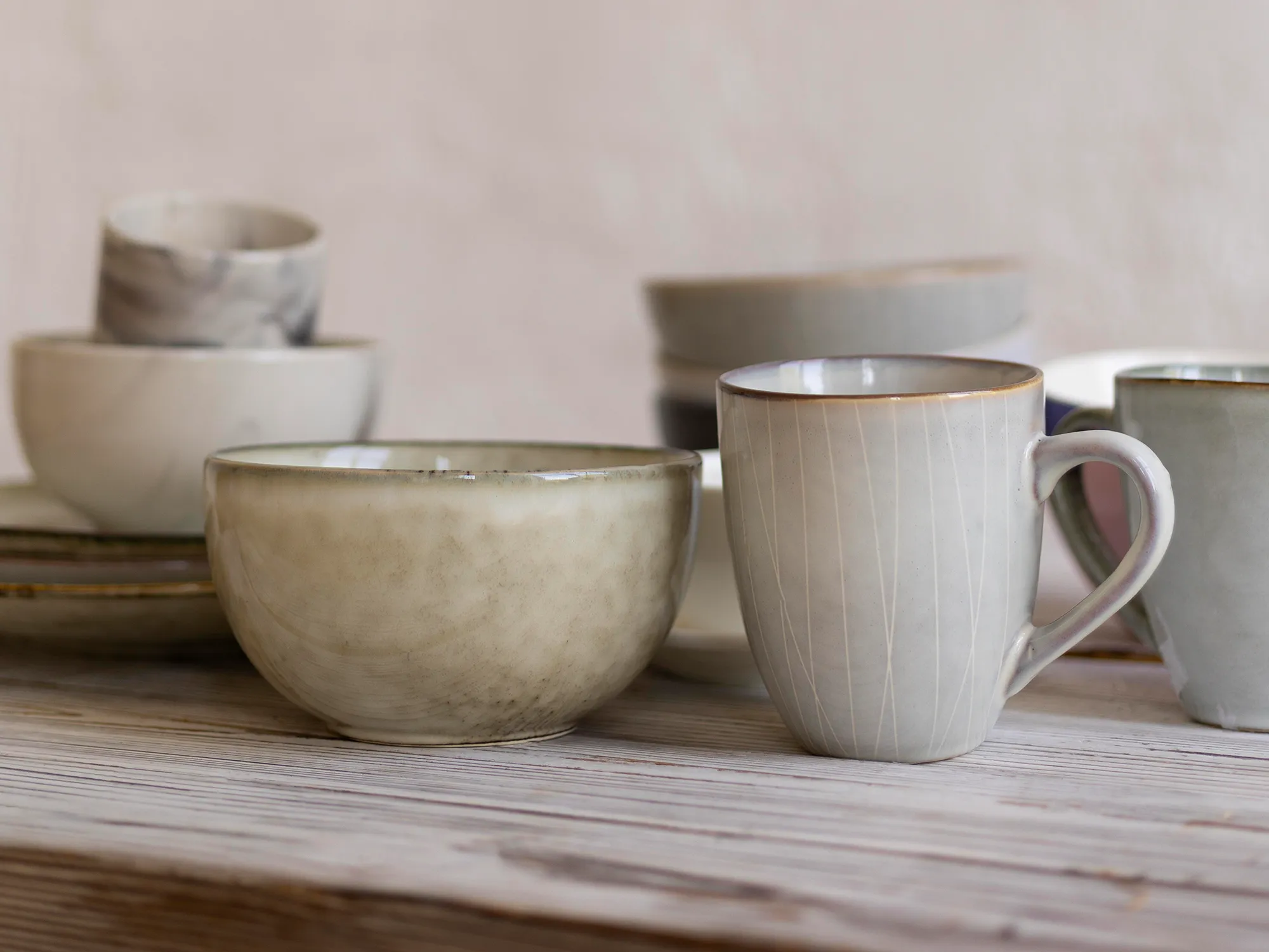 Keramik Tassen Beige